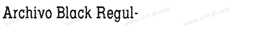 Archivo Black Regul字体转换